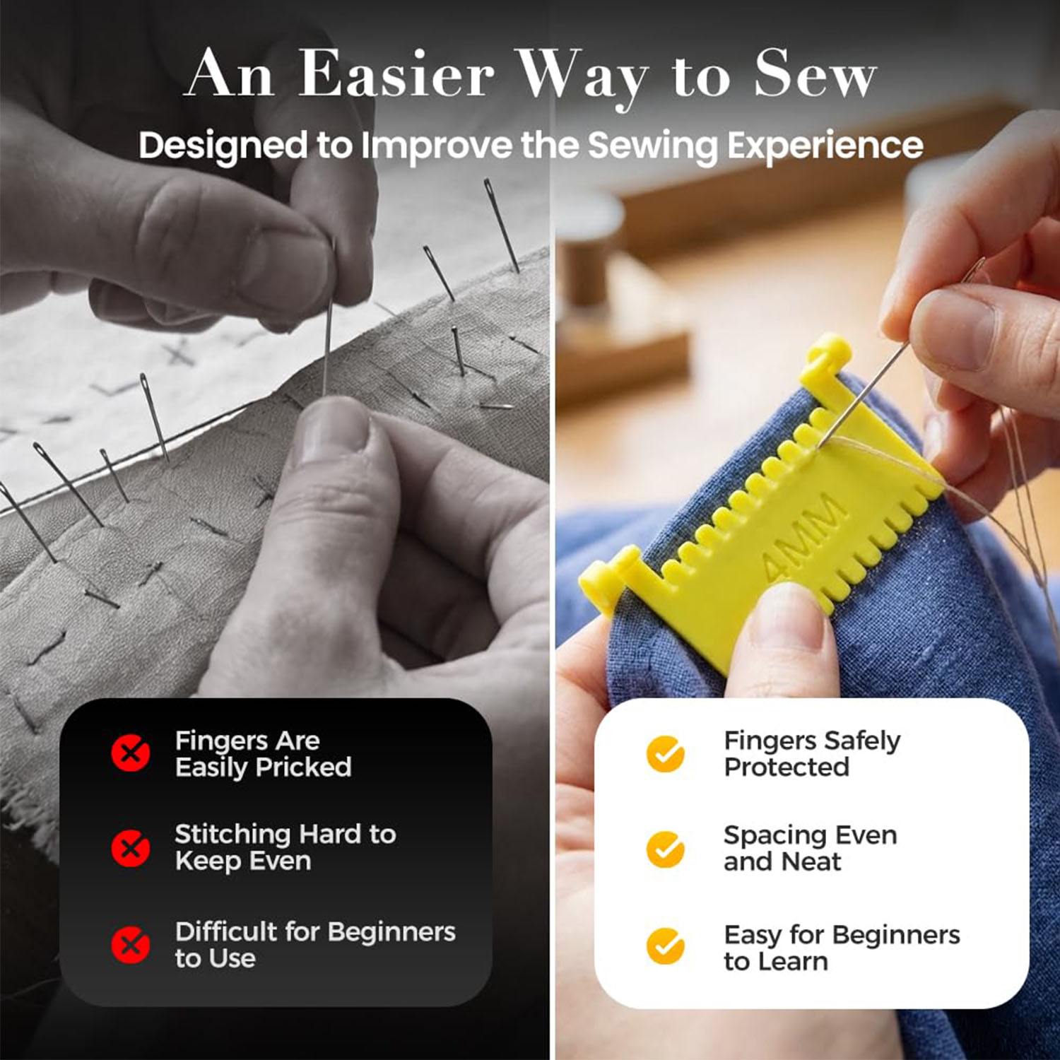 1ピースキルティング縫製ゲージツール、裾上げ、エッジステッチ - Sewing Gauge Ruler のレビューと価格