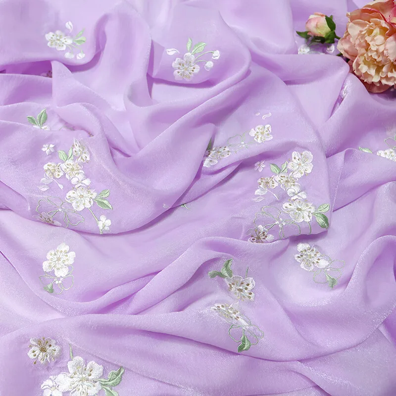 1 メートル花梨の花布刺繍シフォン生地 DIY 中国漢服縫製 - Sewing Batik Fabric のレビューと価格