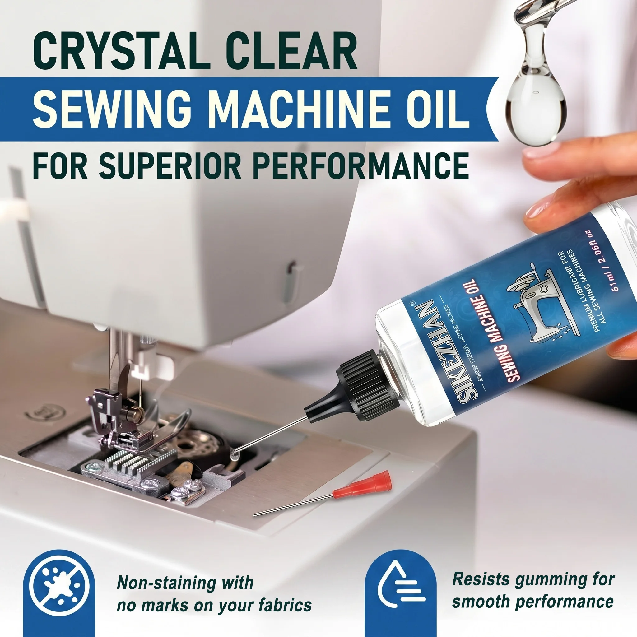 汎用ミシン油、精密針用ペン型潤滑剤。ヘアクリッパー、南京錠、 - Textile Sewing Machine のレビューと価格