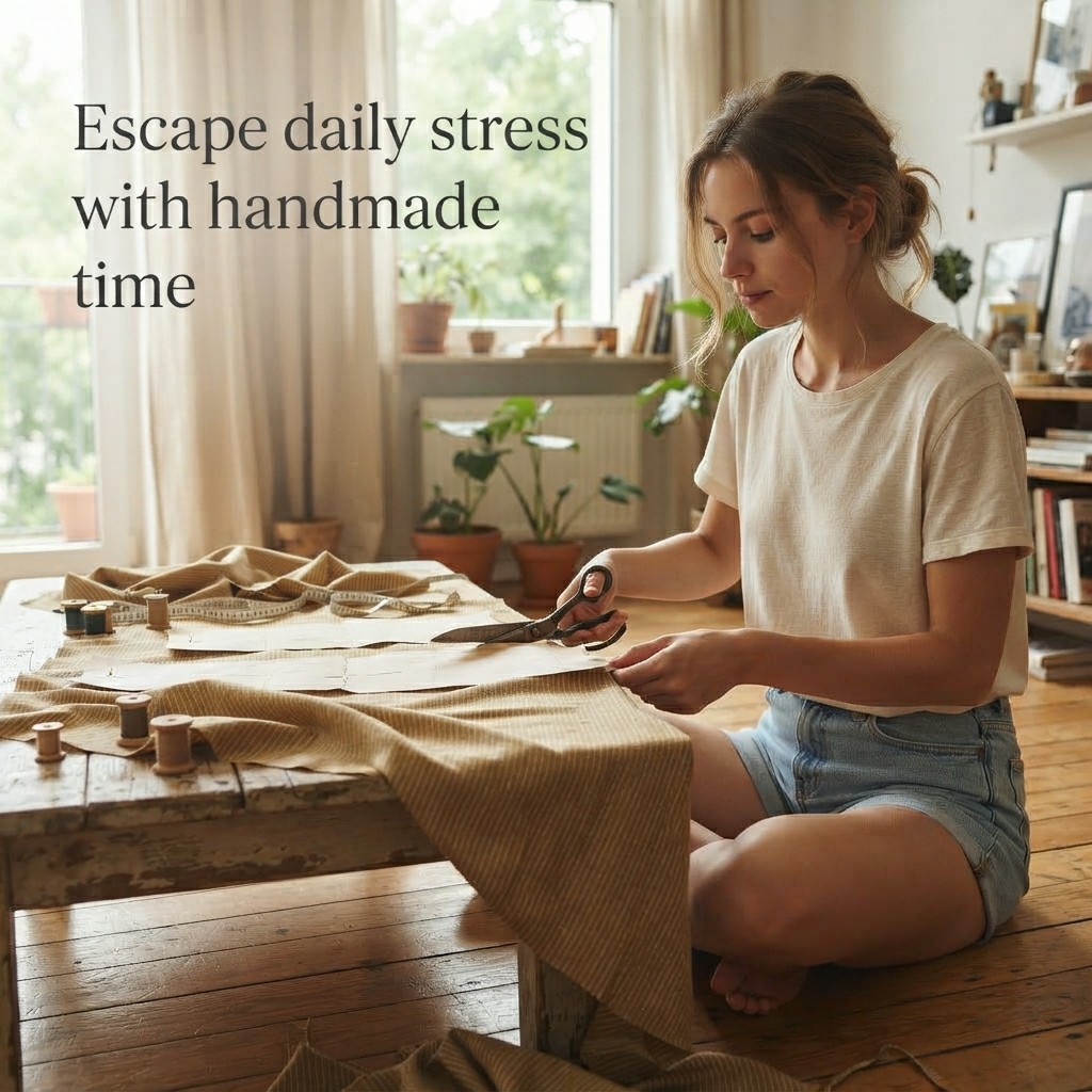 糸染めリネンコットンストライプ生地。ヴィンテージレトロな風合 - Vintage Sewing Textile のレビューと価格